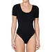 J&C string body-bodystocking korte mouw dames / Ronde hals - Zwart