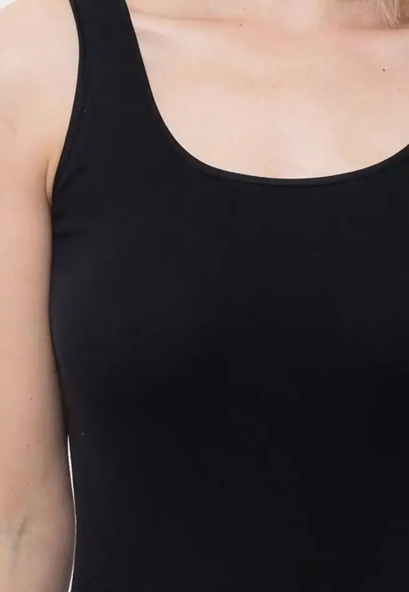 Nina von C dames hemd biologisch katoen  - Singlet - Biologisch -  100% katoen - wit, zwart