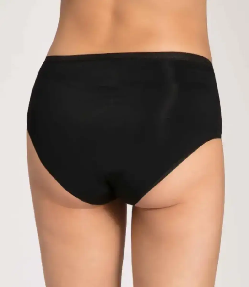 Nina von C dames Heupslip biologisch katoen - Zwart en wit dames midi slip - katoenen ondergoed dames Nina von C dames Heupslip biologisch katoen - Zwart en wit dames midi slip - katoenen ondergoed dames