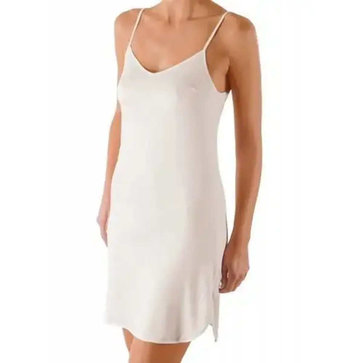 Nina von C onderjurk 90CM spaghetti bandje - Neglige - Anti statisch - Zwart - Wit - Huidskleur Nina von C onderjurk 90CM spaghetti bandje - Neglige - Anti statisch - Zwart - Wit - Huidskleur