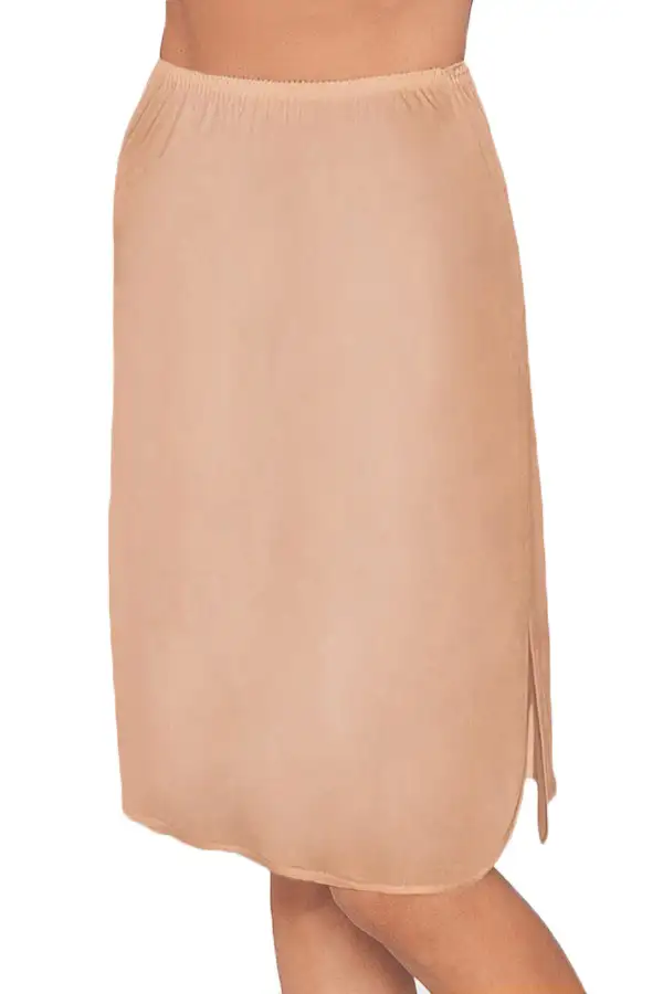 Nina von c lange onderrok 60 CM - Jupon antistatisch - Wit, zwart, huidskleur, champagne