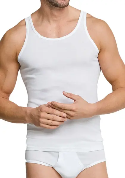 Schiesser 2-pack Classics heren hemden - Mannen singlet - onderhemd - 100% katoen Schiesser 2-pack Classics heren hemden - Mannen singlet - onderhemd - 100% katoen