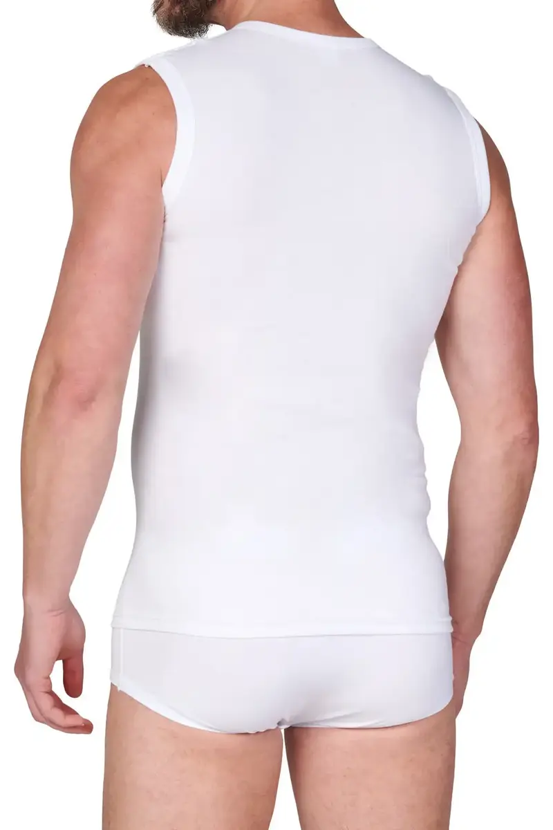 Beeren heren mouwloos shirt V-hals - Ondershirt zonder mouwen - 100% katoen