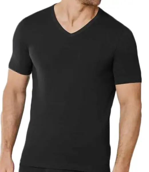 Beeren heren ondershirt V-hals - Korte mouw M3000 - 100% katoen slim fit T-shirt - Ronde hals