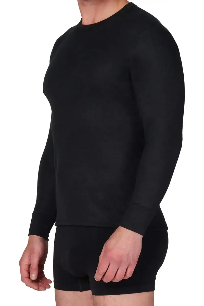 Beeren thermo heren shirt lange mouw - Viscose Thermisch ondergoed heren ronde hals