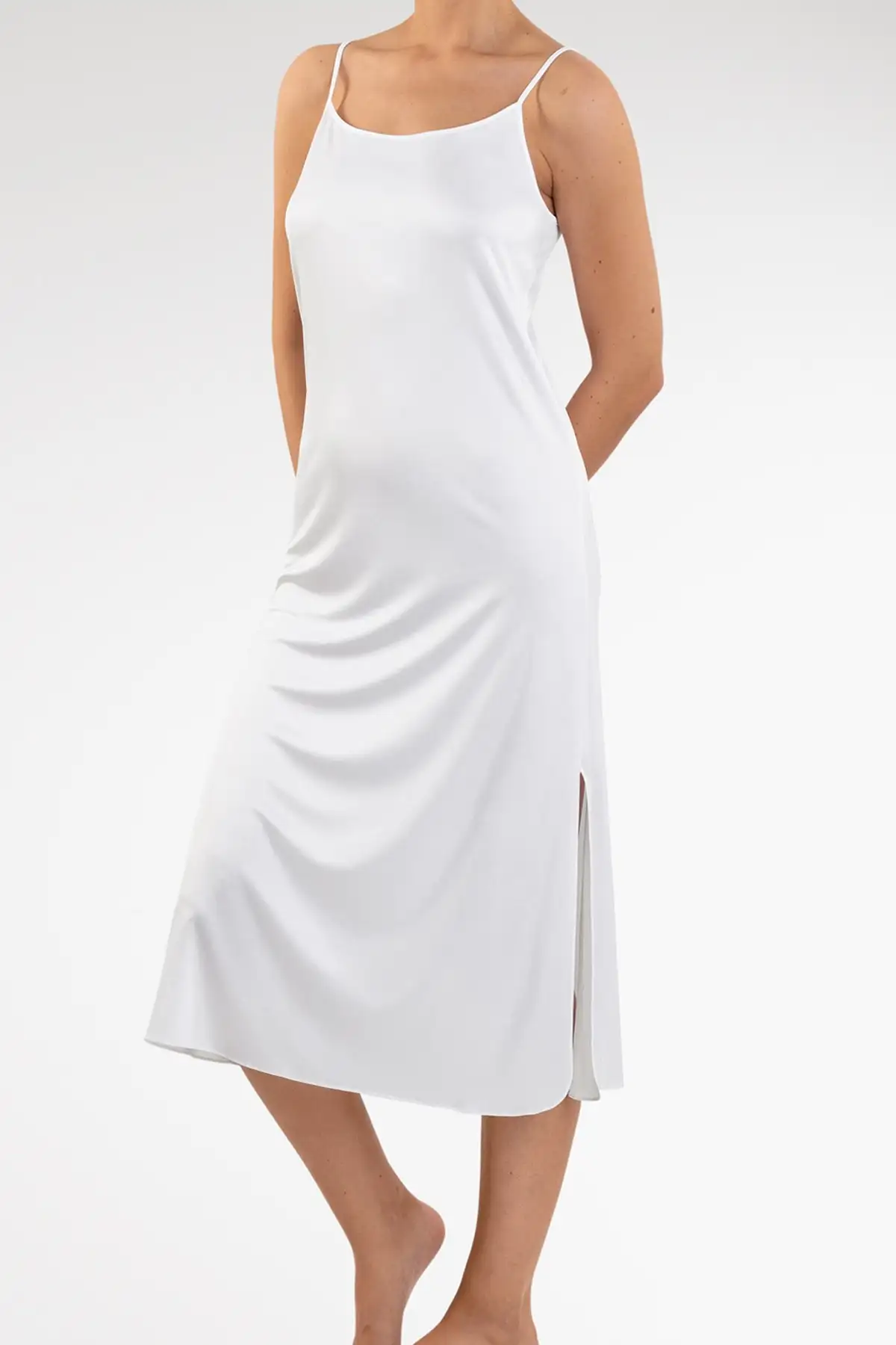 Nina von C onderjurk extra lang 120CM - Viscose Antistatische neglige