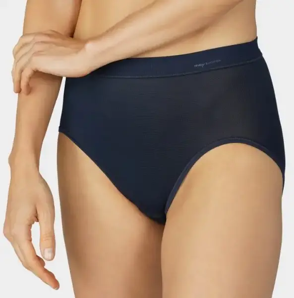 Mey Emotion - dames taille slip viscose - Comfortabele hoge dames onderbroek - Katoenen kruisje