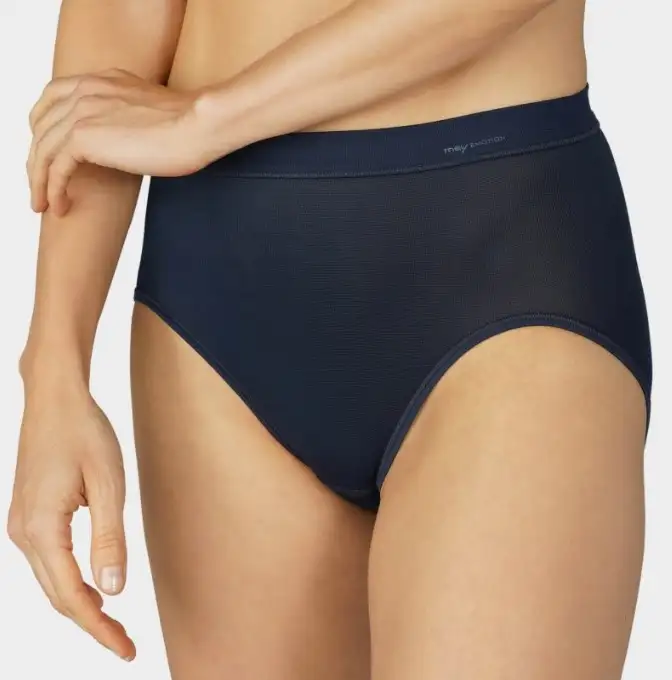 Mey Emotion - dames taille slip viscose - Comfortabele hoge dames onderbroek - Katoenen kruisje
