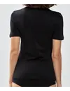 Nina von C dames T-shirt biologisch katoen zwart - Duurzaam Vrouwen ondershirt  korte mouwen - Ronde hals