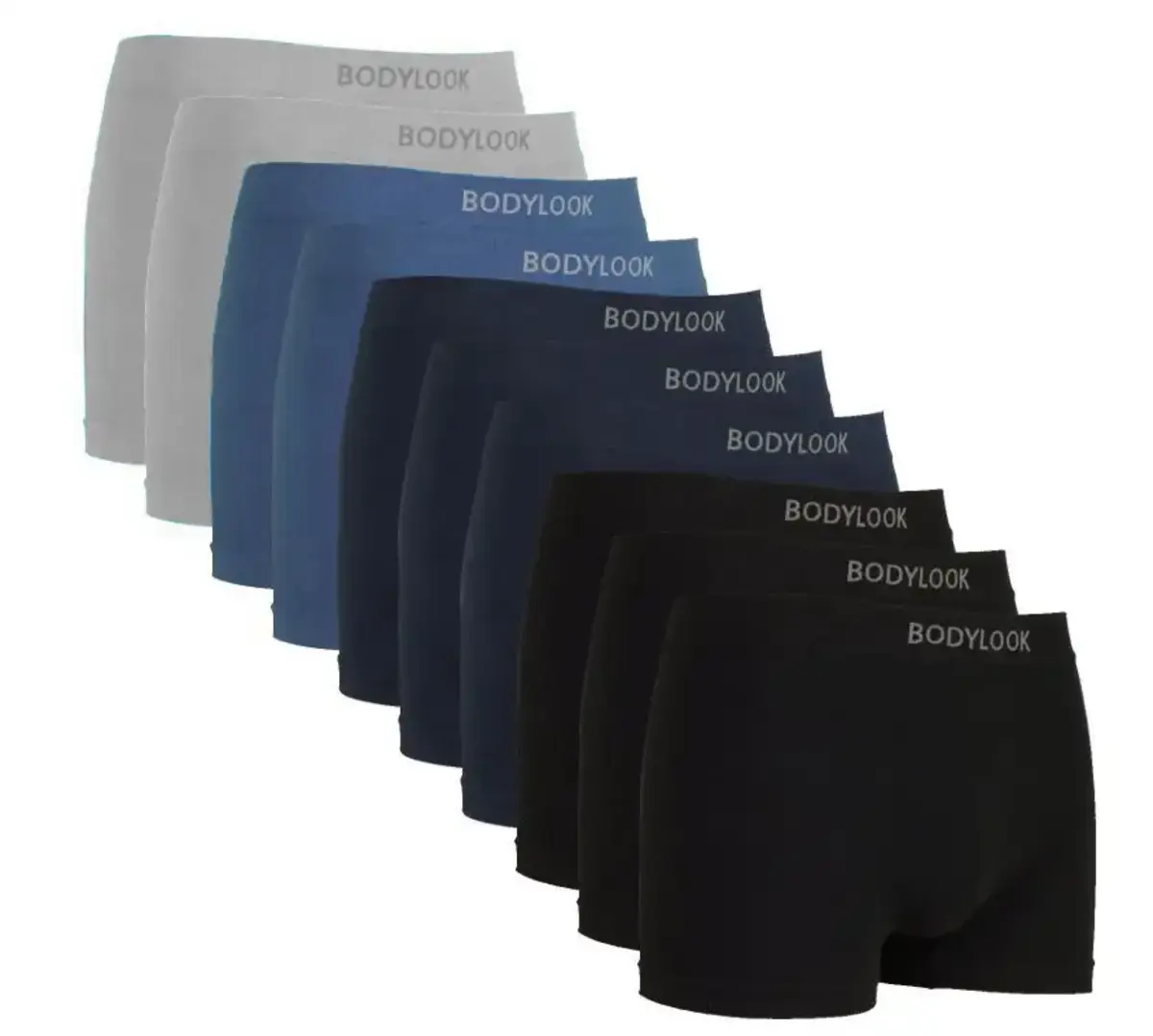 Bodylook 10-pak naadloze heren boxershorts Mulitpack - Katoenen Mannen onderbroek aansluitend -