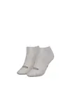 Puma 2 paar dames sneaker sokken katoen - Badstof zool - Sneakersokken wit, zwart en grijs