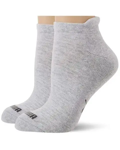 Puma 2 paar dames sneaker sokken katoen - Badstof zool - Sneakersokken wit, zwart en grijs Puma 2 paar dames sneaker sokken katoen - Badstof zool - Sneakersokken wit, zwart en grijs
