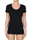 Apollo 2-pack dames T-shirts bamboe - Zachte ondershirts korte mouw - Diepe Ronde hals