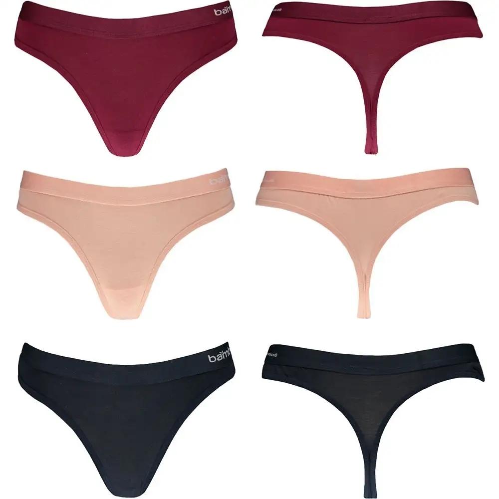 Apollo 3-pack dames string bamboe - Duurzame strings - Elastische band
