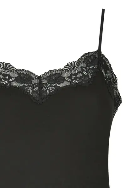 Nina von C dames hemd kant Modal spaghetti - Kanten Vrouwen onderhemd verstelbare bandjes - Nina von C dames hemd kant Modal spaghetti - Kanten Vrouwen onderhemd verstelbare bandjes -