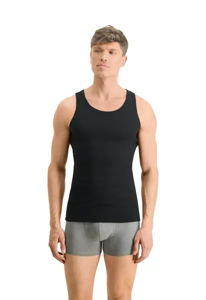 Puma 2-Pack heren hemden - Basic Tanktop - Katoenen onderhemd slim fit - Ronde hals - Zonder mouwen Puma 2-Pack heren hemden - Basic Tanktop - Katoenen onderhemd slim fit - Ronde hals - Zonder mouwen