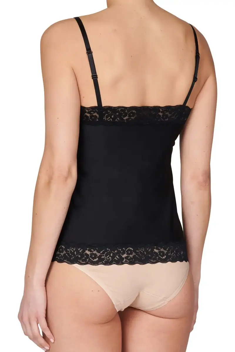 Ten Cate 31912 Secrets dames hemd kant - Spaghetti bandjes - Kanten Naadloos dames hemd microfiber - lingerie top Ten Cate 31912 Secrets dames hemd kant - Spaghetti bandjes - Kanten Naadloos dames hemd microfiber - lingerie top