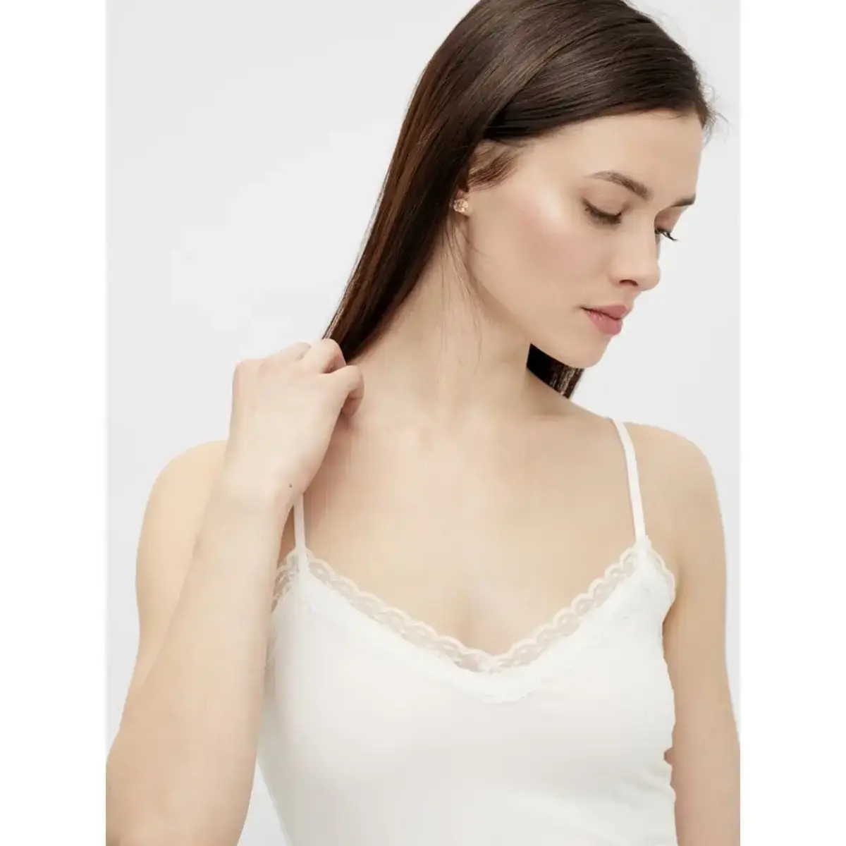 Pieces dames hemd kant - Lace singlet kate - Kanten dames onderhemd - Microfiber singlet Pieces dames hemd kant - Lace singlet kate - Kanten dames onderhemd - Microfiber singlet