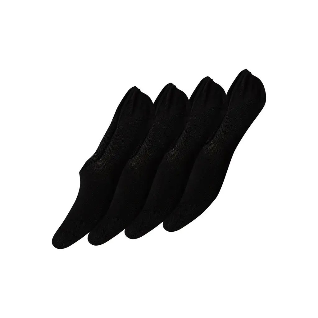 Pieces 4-paar invisible footies sneaker sokken - Katoenen onzichtbare kousenvoetjes