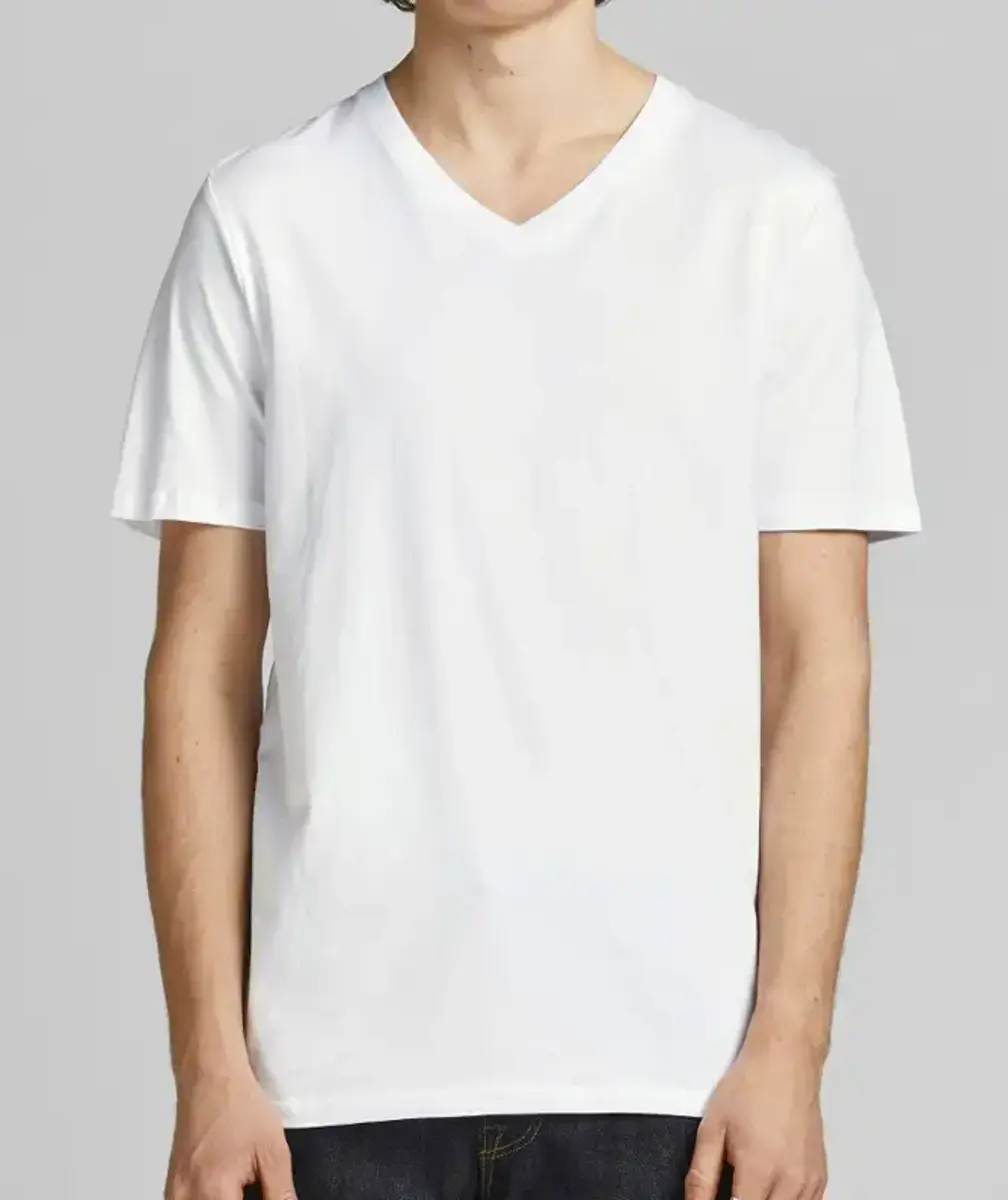 Jack & Jones 2-pack heren ondershirts V-hals - katoenen mannen T-shirts - Basic Slim fit Jack & Jones 2-pack heren ondershirts V-hals - katoenen mannen T-shirts - Basic Slim fit