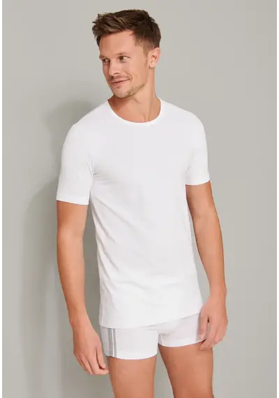 Schiesser 2-Pack heren T-Shirts - 95/5  - Biologisch katoen Schiesser 2-Pack heren T-Shirts - 95/5  - Biologisch katoen
