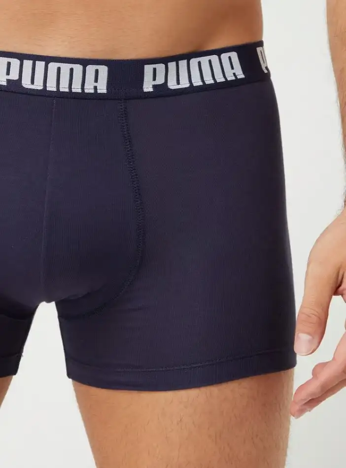 Puma 3-pak Heren Boxershort Everyday - Katoenen heren onderbroeken - Zwart - Grijs- Donkerblauw