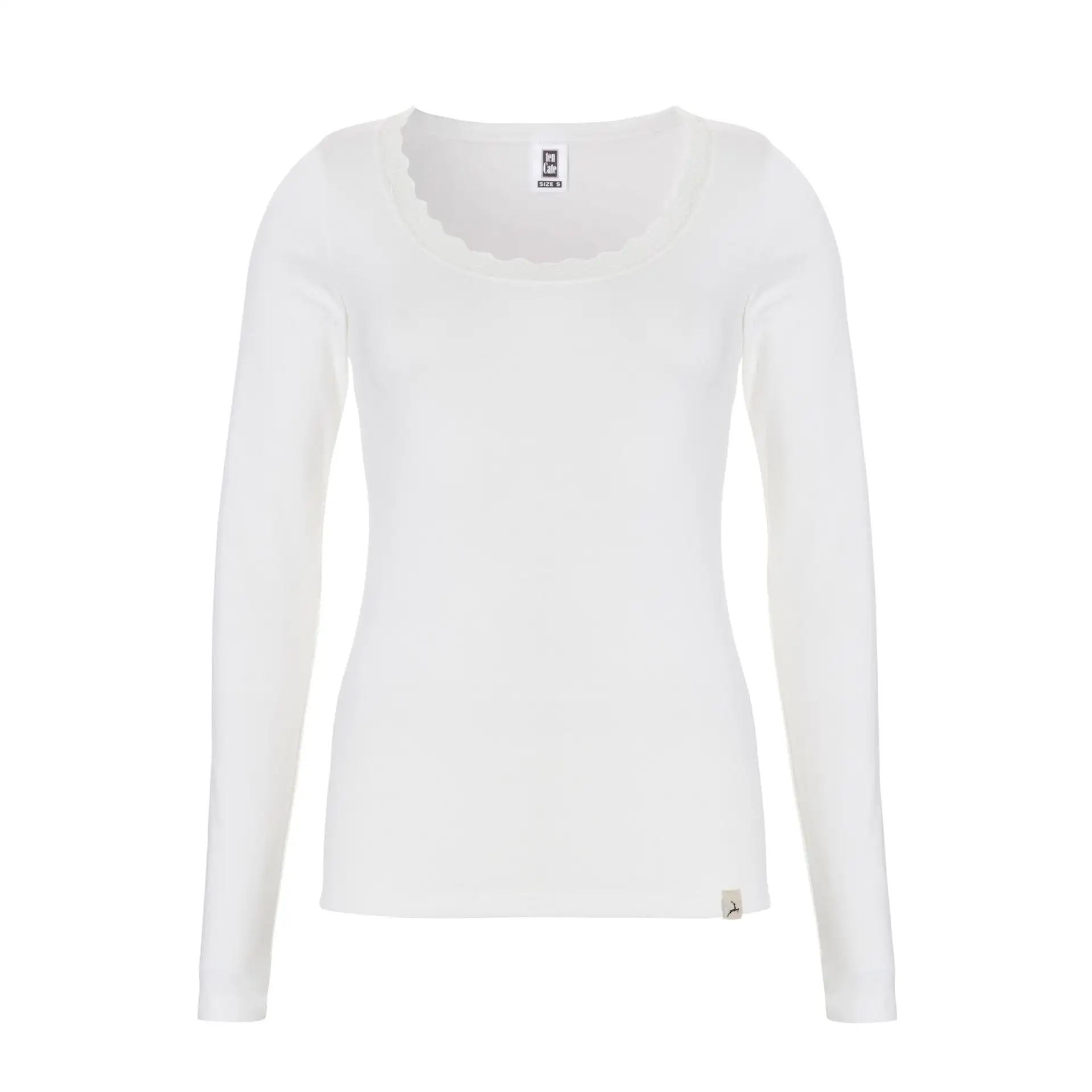 Ten Cate dames thermo shirt Lange mouw - Kanten Thermo ondergoed dames - Viloft - Diepe hals