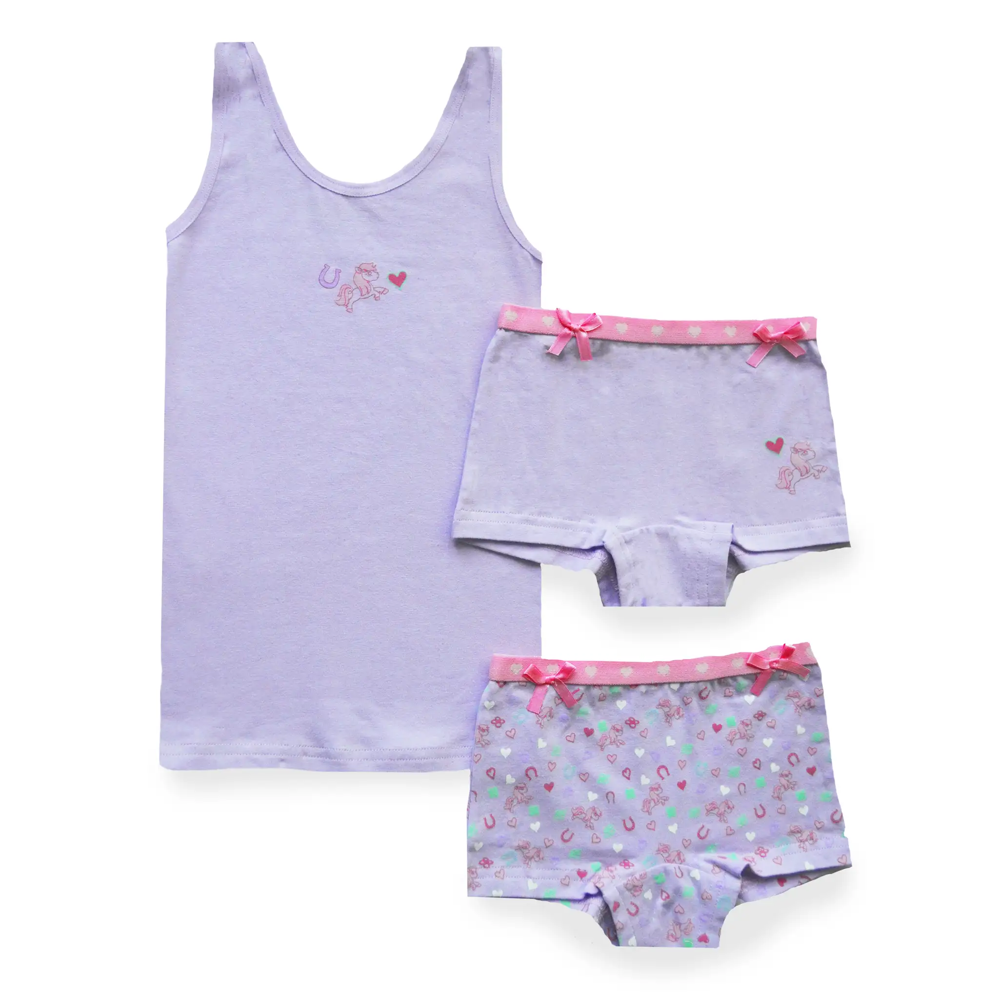Funderwear meisjes setje - Horse - Katoenen Kinderondergoed
