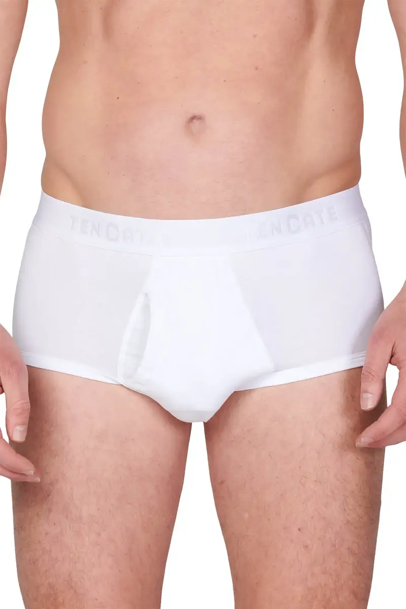 Ten Cate 2-Pack Classic slip heren met gulp - 32320 - Heren ondergoed met sluiting - Biologisch katoen