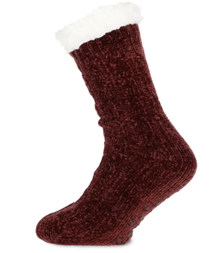 Basset dikke warme sokken - Anti Slip - Chenille - Huissokken - Bedsokken