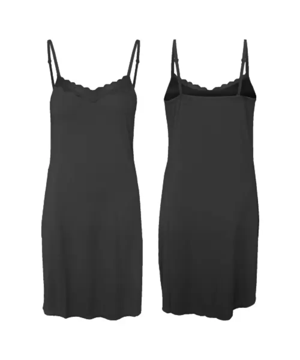Gaubert Onderjurk / Slipdress - Spaghetti bandjes - Kanten gladde onderjurk - Wit - Zwart - Huidskleur - Kant Gaubert Onderjurk / Slipdress - Spaghetti bandjes - Kanten gladde onderjurk - Wit - Zwart - Huidskleur - Kant