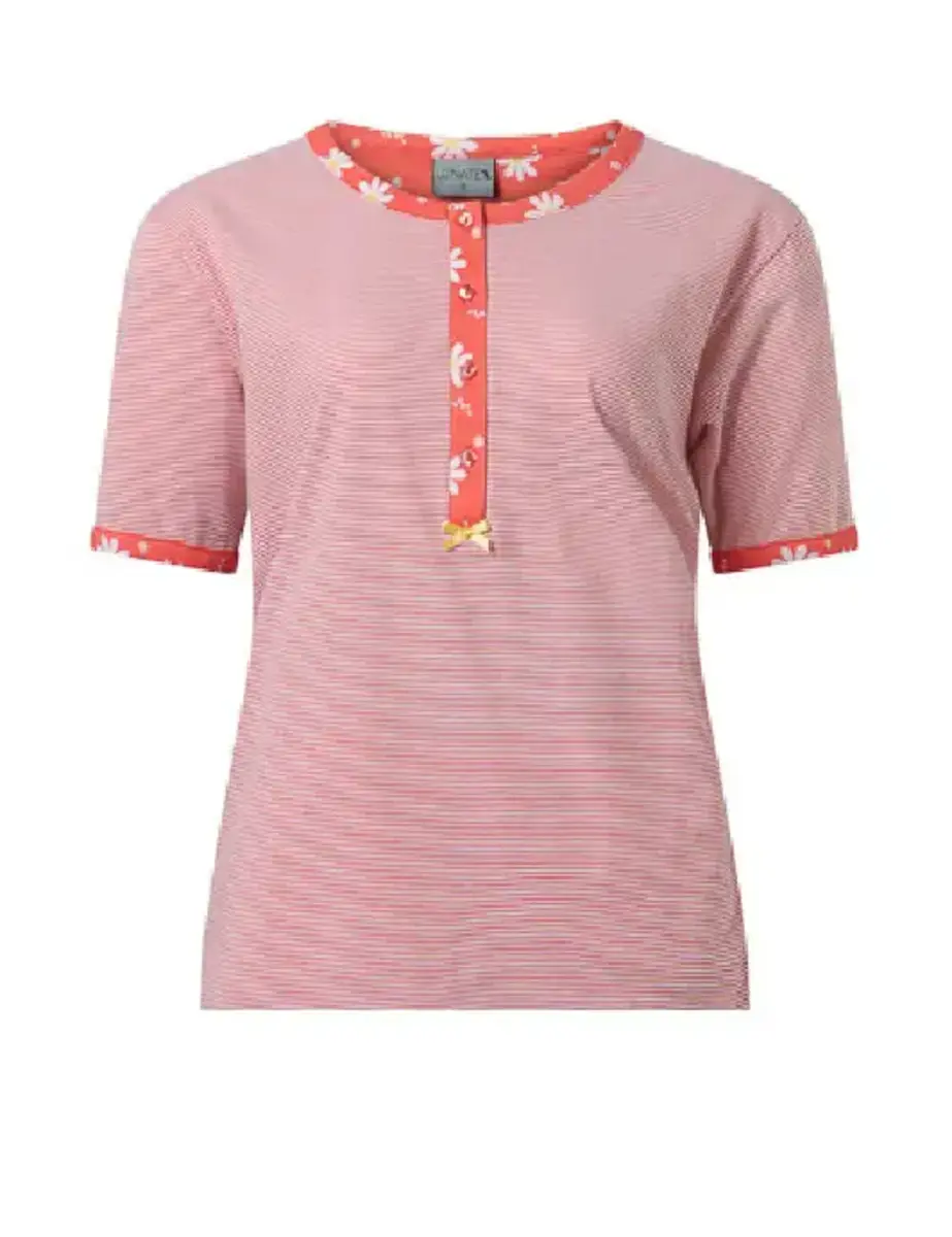 Lunatex tricot dames nachthemd Korte mouw - 224146 -100% katoen