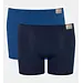 Sloggi 2-Pack heren boxershort - Natural Go - Biologisch katoenen heren onderbroeken - Platte naden voor minder irritatie - Blauw