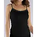 Nina von C dames spaghetti hemd kant - Modal - Kanten onderhemd met smalle bandjes - Luxe singlet - Zwart