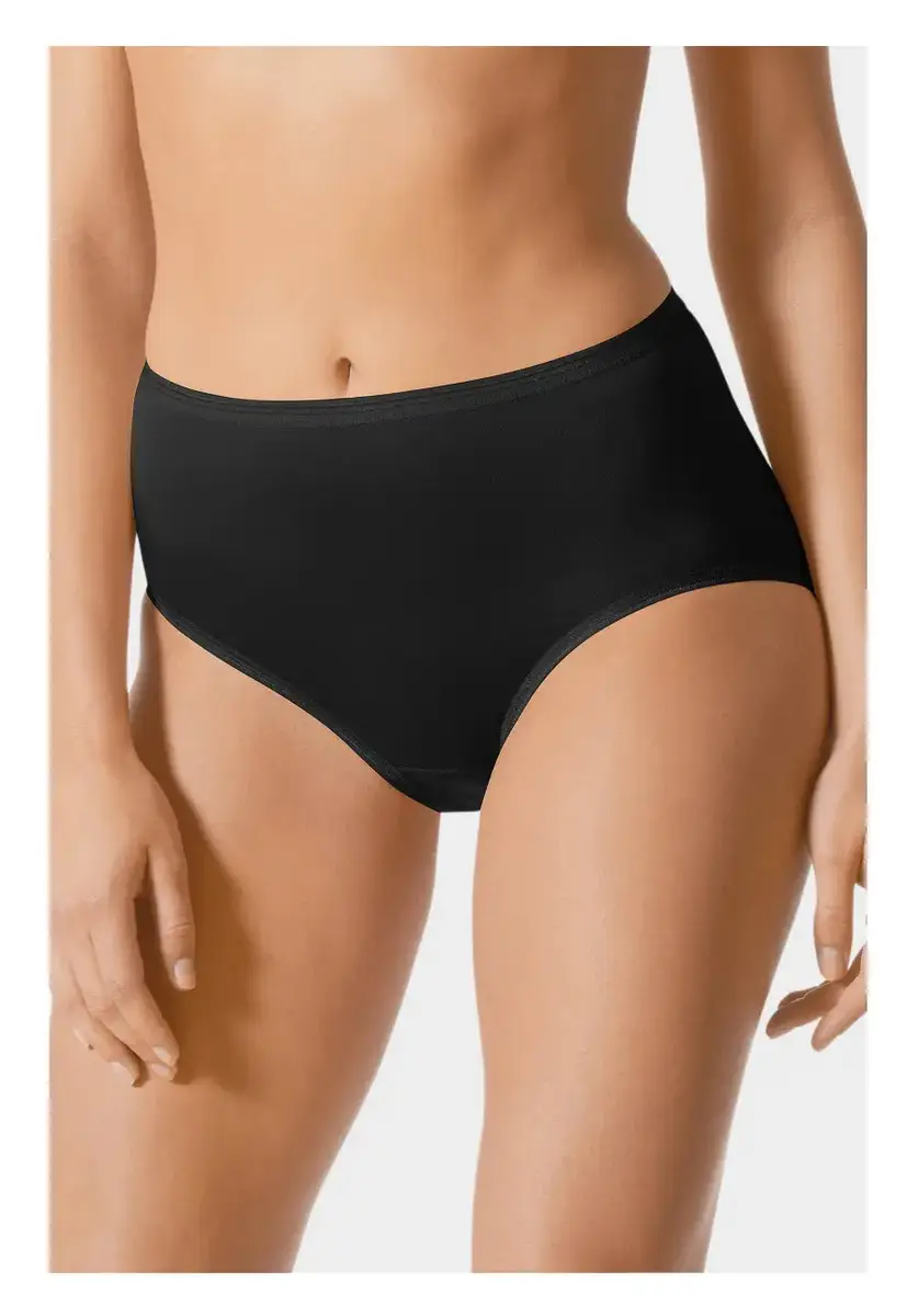 Mey Lights dames tailleslip viscose - Hoog Katoenen dames ondergoed wit en zwart