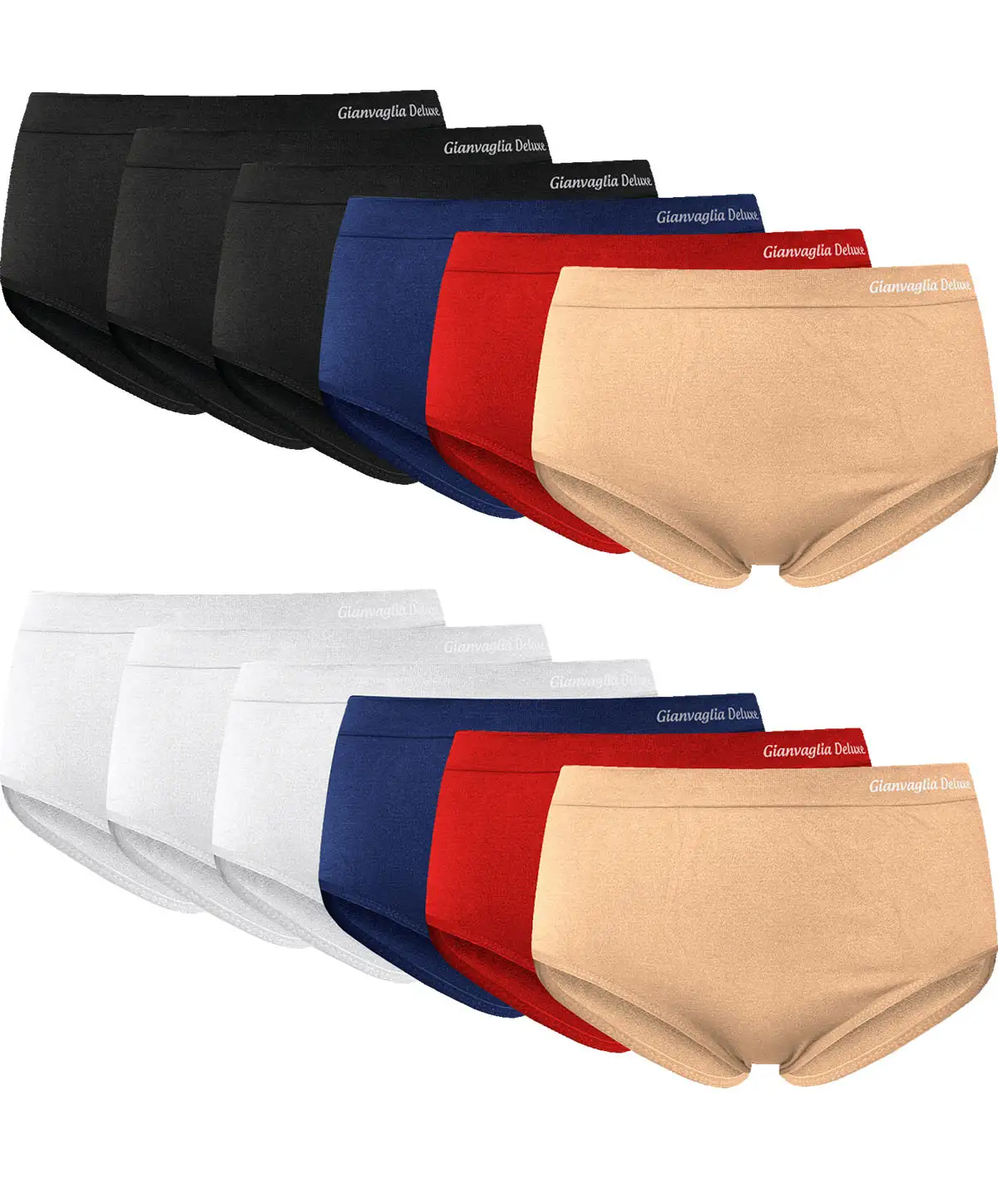 Gianvaglia 12-pak naadloze slips dames - Seamless