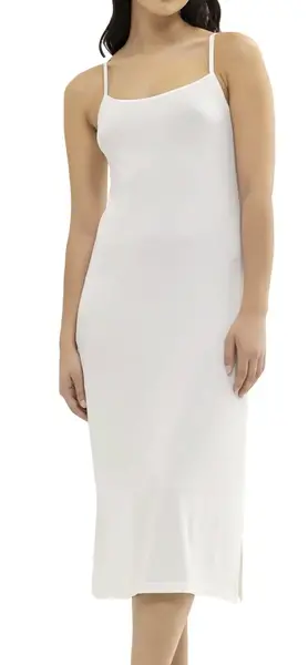 Gaubert Bamboe Onderjurk - Extra lang - Lange onderjurk met smalle bandjes - Wit - Zwart - Huidskleur Gaubert Bamboe Onderjurk - Extra lang - Lange onderjurk met smalle bandjes - Wit - Zwart - Huidskleur