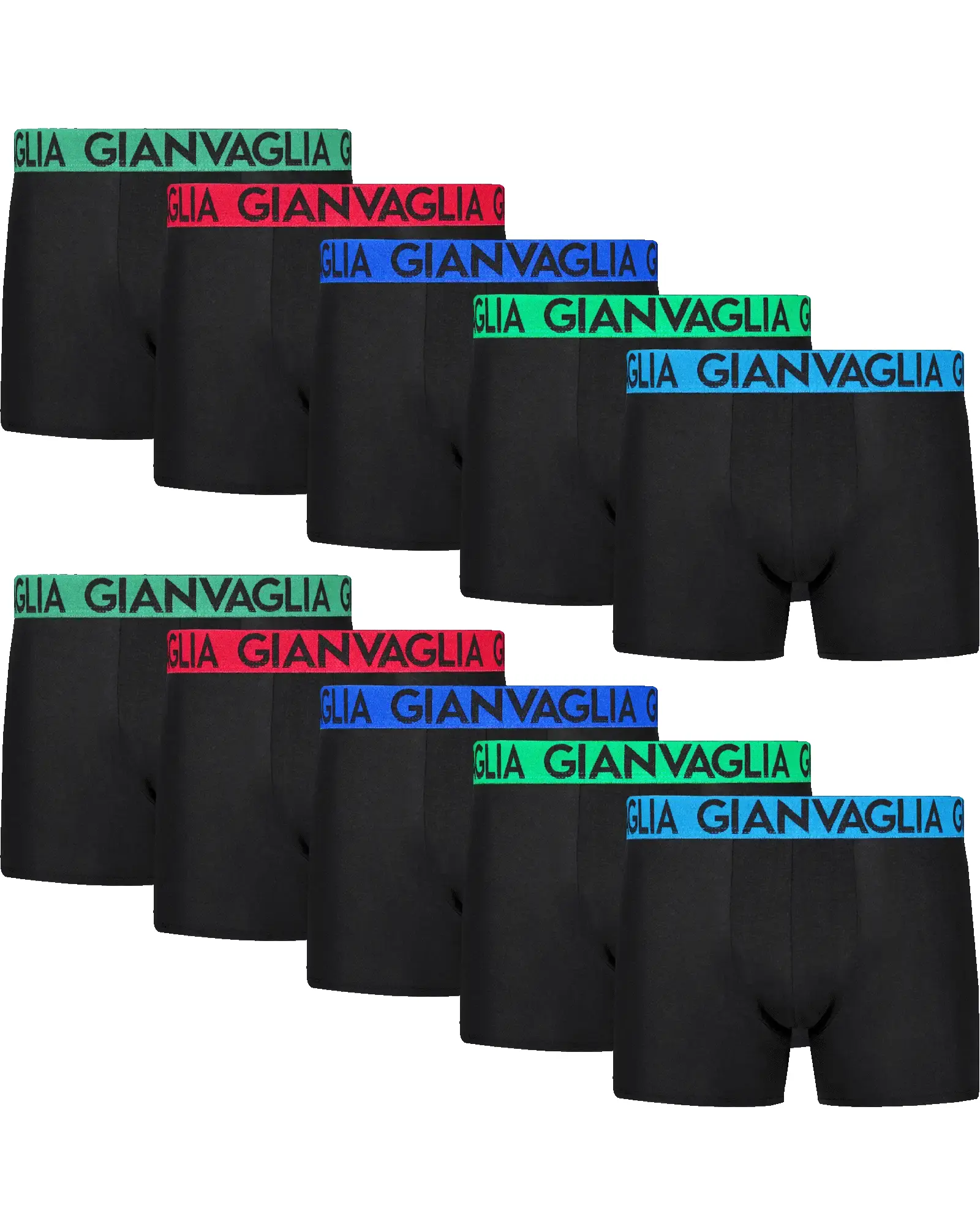 Gianvaglia 10-pack Heren boxershort Katoen - Zwart