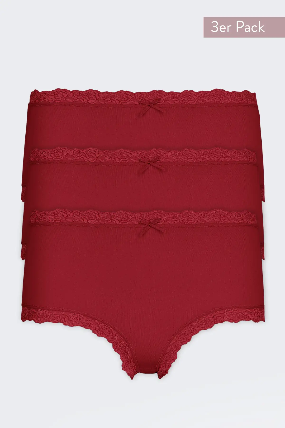 Nina von C 3-pack dames Tailleslip - Kant - Colours - Hoge modal dames onderbroek - Gekleurd dames ondergoed