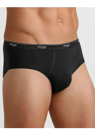 Sloggi Men GO Natural Hipster C2P 95% Cotton Mens Underwear Multipack  Underpants Black