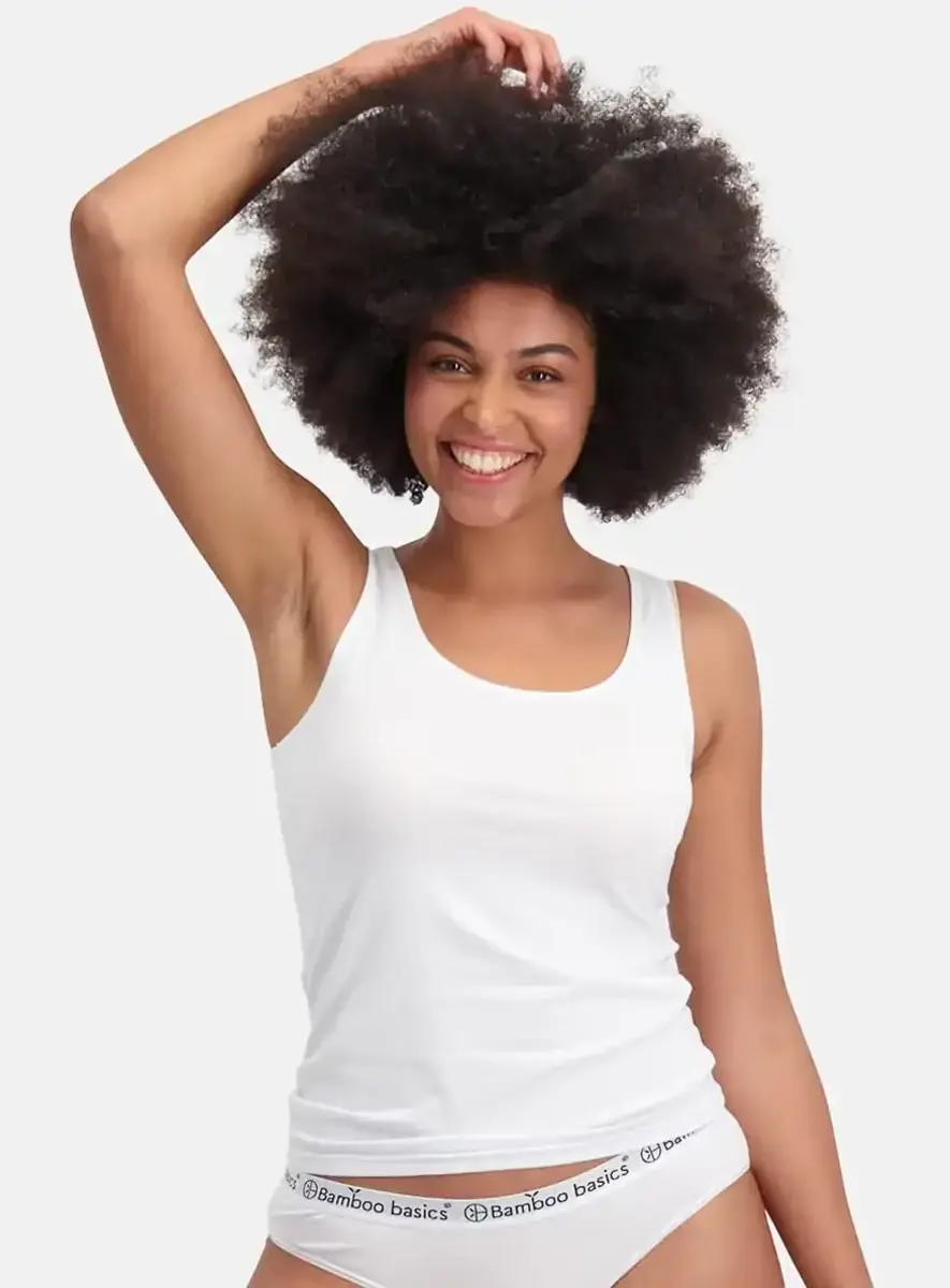 Bamboo Basics 2-pak hemden dames - brede band - Anna - Bamboe onderhemd ronde hals - huidvriendelijk Bamboo Basics 2-pak hemden dames - brede band - Anna - Bamboe onderhemd ronde hals - huidvriendelijk