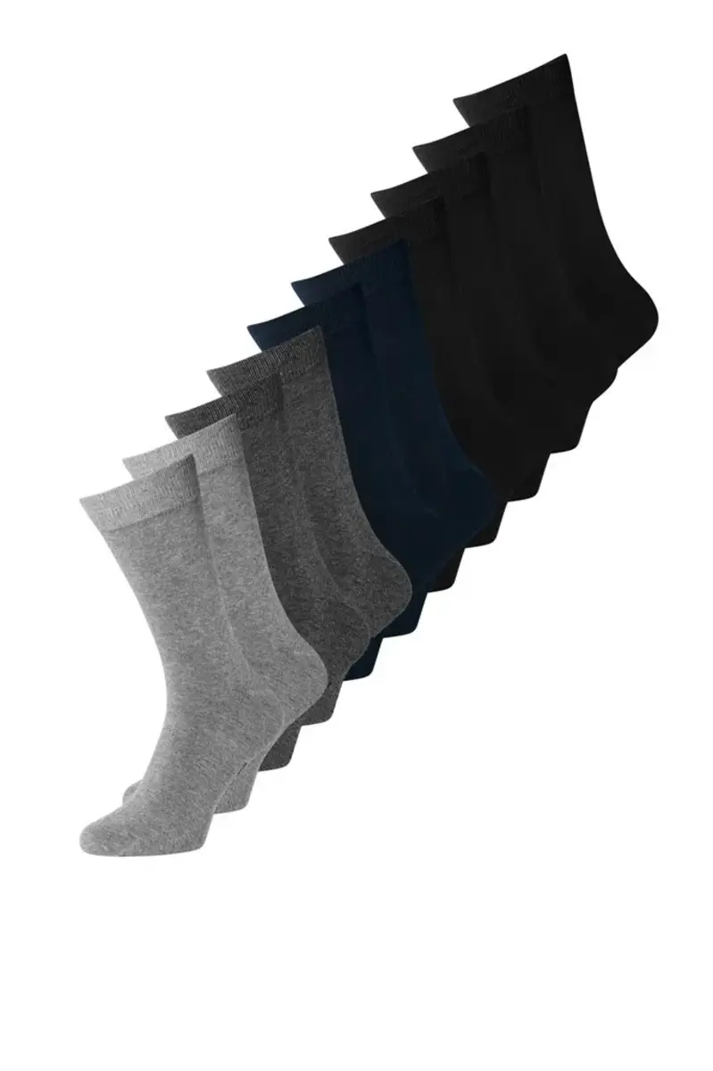 Jack & Jones 10-paar heren sokken katoen - Multipack heren sokken - Voordeelverpakking
