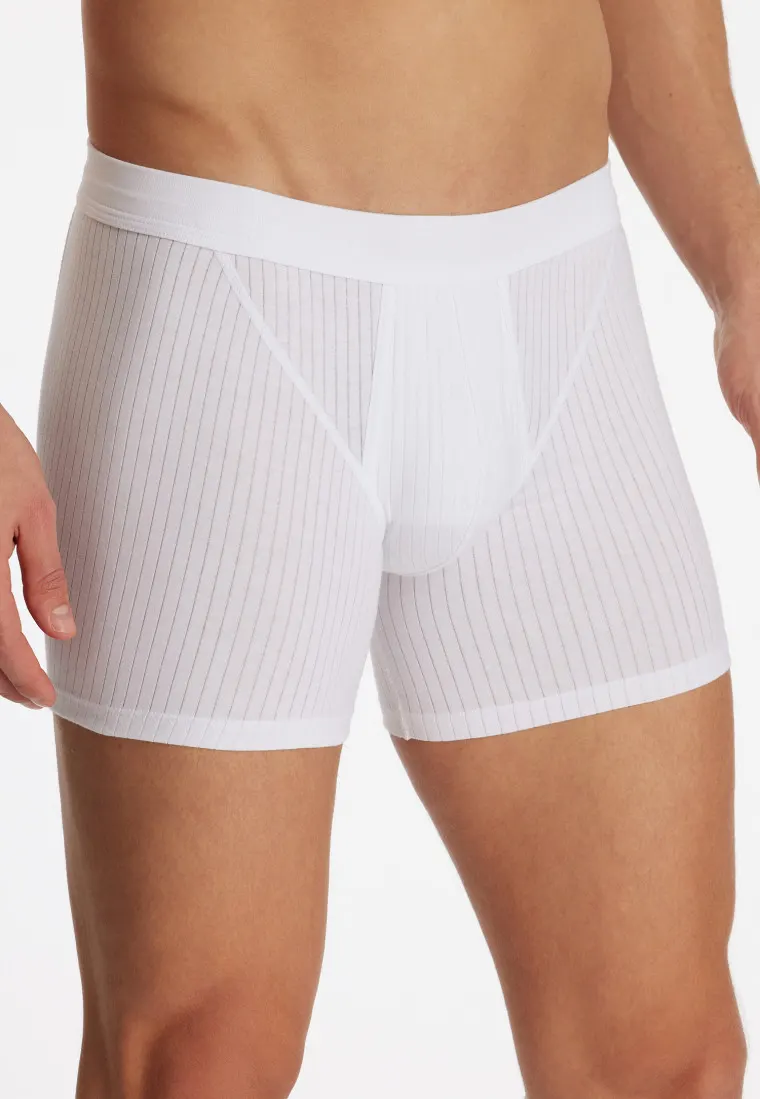 Schiesser 2-Pack heren boxershort Gulp - Authentic - Elastisch katoenen heren onderbroek met sluiting