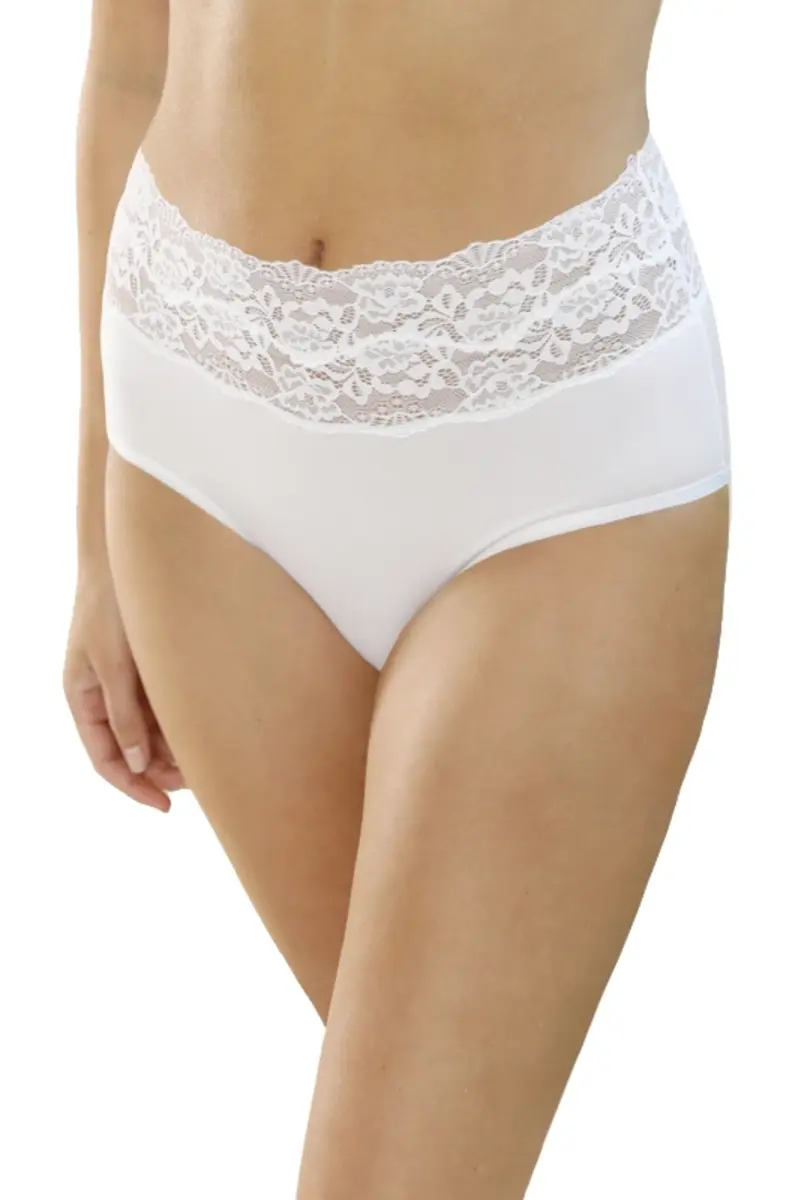 Nina von C dames taille slip Modal kant - Comfortabele kanten hoge dames onderbroek - Huidvriendelijk