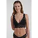Pieces Bralette kant - Lace Bra Top - Zwarte dames kanten bh top - - Zwart