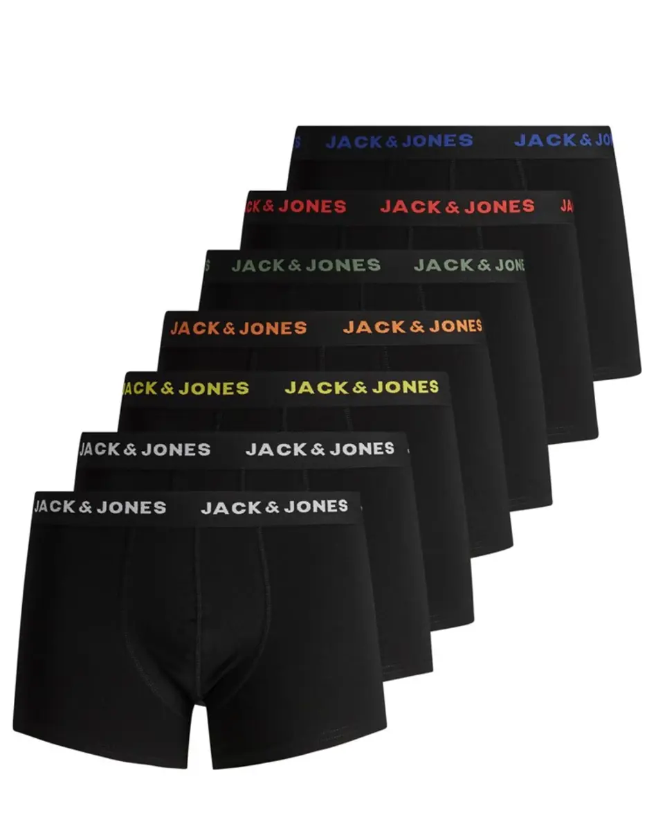 Jack and Jones 7-Pack heren boxershort - Black -  Onderbroeken heren - Ondergoed mannen katoen - Multipack - Voordeelverpakking