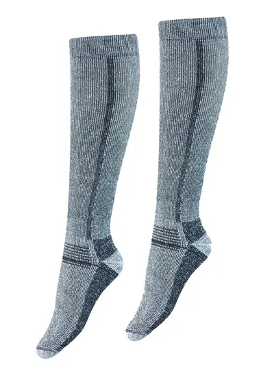 Basset kniekous thermo wol heren - grijs Basset kniekous thermo wol heren - grijs