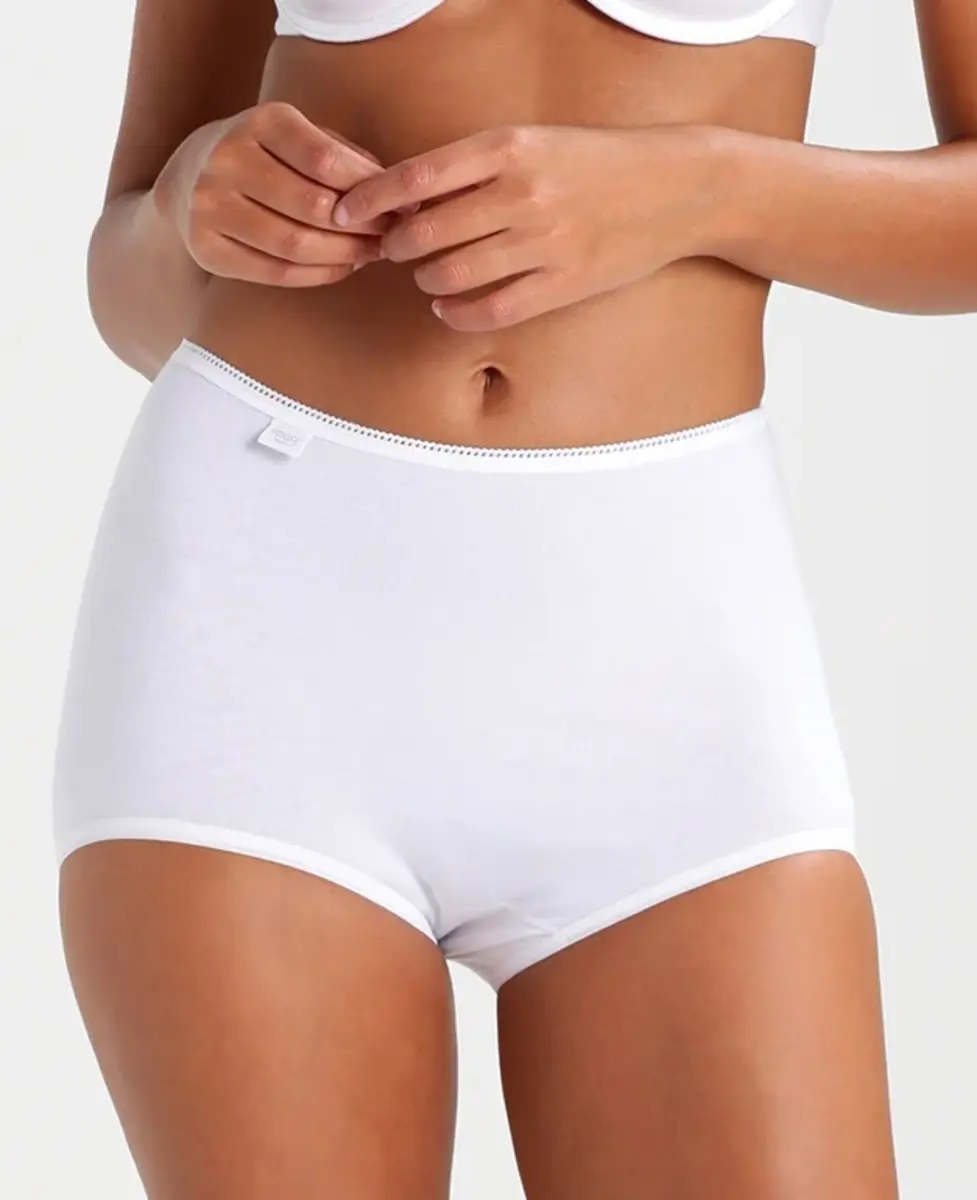 Sloggi dames 24/7 maxi taille slip - Natural katoen - Hoge Katoenen dames ondergoed - sloggi slips dames Sloggi dames 24/7 maxi taille slip - Natural katoen - Hoge Katoenen dames ondergoed - sloggi slips dames