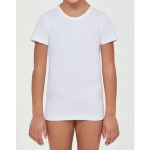 Beeren kinder/ jongens T-shirt korte mouw - Ondershirt naadloos - 100% katoen Beeren kinder/ jongens T-shirt korte mouw - Ondershirt naadloos - 100% katoen