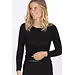 Nina von C dames ondershirt modal naadloos - Lange mouw - Ronde hals - Zwart